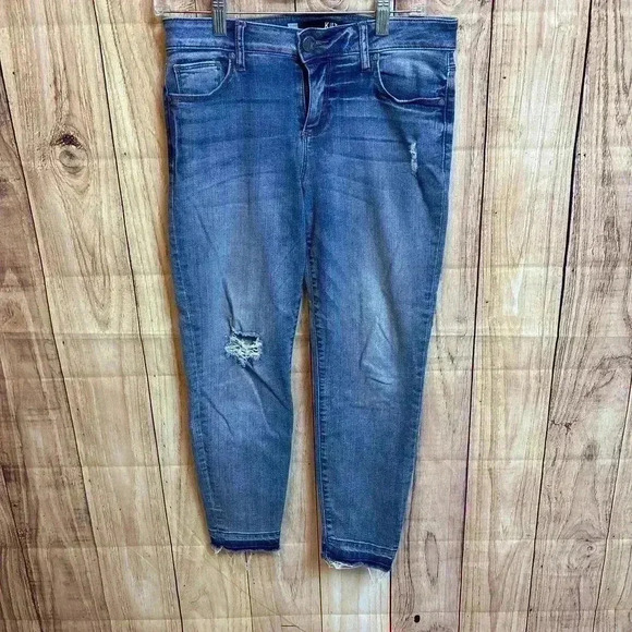 KUT from the Kloth Diana Kurvey Cropped Jeans Size 8 - Picture 7 of 7